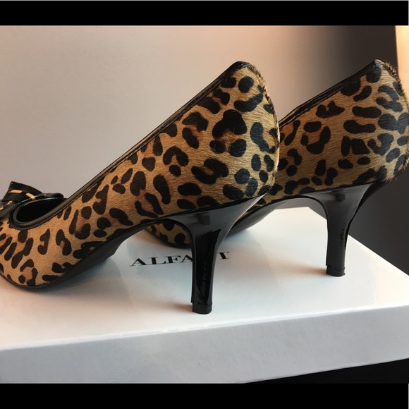 ALFANI Hamilleo Leopard/ Patent Leather Heels 7M - Picture 6 of 8